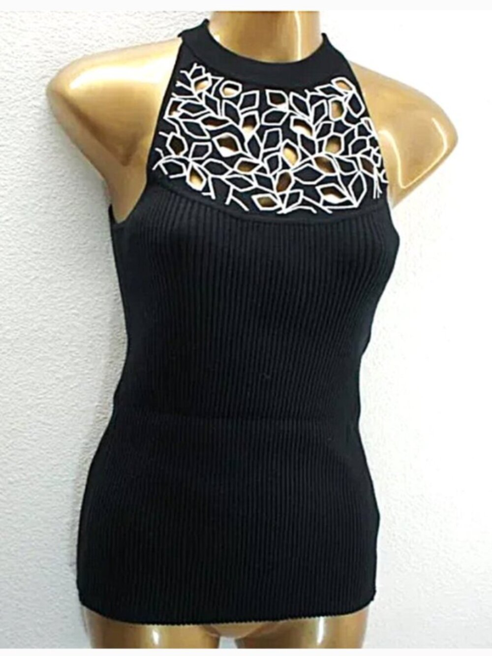 White House Black Market Silk Blend Sweater With Cut Outs size M